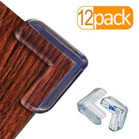 Glass Corner Protectors Baby Clear,Table Corner Guards Edge Bumpers,High Resistant Adhesive,Corner Protector for Furniture,Bed,Dressers,Cabinets,Entertainment Centers,Keep Baby and Kids Safe.(12 Pack)