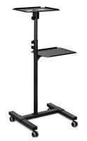 Mount-It! Mobile Projector Stand, Rolling Height Adjustable Laptop and Projector Presentation Cart and Trolley, Black