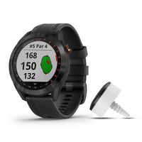 Garmin Approach S40 Bundle, Stylish GPS Golf Smartwatch, Includes Three CT10 Club Trackers, Black
