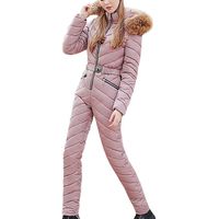 Dainzuy Women's One Pieces Ski Suits Jumpsuits Coveralls Winter Warm Hoodie Outdoor Sports Snowsuits for Snow Sports