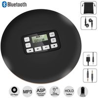 HOTT Portable Bluetooth CD Player with LED Display/Headphone Jack Anti-Skip Protection Anti-Shock Personal CD Music Compact Disc Player Kids&Adults& Students by DeeFec - Black