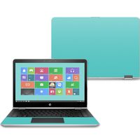 Mightyskins Skin Compatible with Hp Pavilion X360 14" (2017) - Solid Turquoise | Protective, Durable, and Unique Vinyl Decal Wrap Cover | Easy to Apply, Remove, and Change Styles | Made in The USA