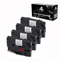 4-Pack IKONG TZe231 Compatible for P-Touch TZe-231 TZe 231 Label Tape, (1/2" x 26.2ft) 12mm x 8m,Work with P-Touch PT-H100, PT-D210, PT-H110, PT-D400AD,PT-D600,PT-D600VP,PT-P700