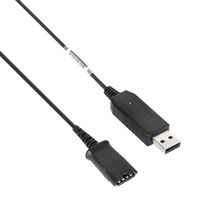 Call Center Headset Quick Disconnect QD Cable to USB Plug Adapter Compatible with Plantronics Headset QD Connector Plug to Any Computer Laptop VOIP Softphone