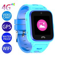 Vowor Kids Smart Watch, 4G WiFi GPS LBS Tracker SOS Emergency Call Children Smartwatches with Camera IP67 Waterproof Watch for Boys Girls, Compatible with Android/iPhone iOS (Blue, V-01)