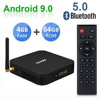 Sawpy TX6 Android tv Box 9.0 4GB RAM DDR3 + 64GB ROM Allwinner H6 up to 1.5 GHz Quad core ARM Cortex-A53 4K&6K 2.4GHz+5GHz WiFi Bluetooth 5.0 USB 3.0 Smart TV Box