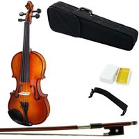 Paititi 13'' Size Upgrade Solid Wood Ebony Fitted Viola With Case Bow, Shoulder Rest and Rosin (13'')