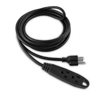 V7 12-Foot Power Extension Cord - Pwc0312-Wht 12-Foot Power Extension Cord Black (PWC0312-BLK)