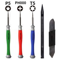 Kaisi 5pcs MacBook Repair Tool Kit Precision P5 Pentalobe Screwdriver, T5 Torx and PH000 Phillips Screwdriver with Ultra-Thin Steel and Nylon Spudgers for MacBook Pro & MacBook Air with Retina Display