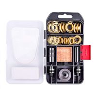 Grommet Kit, NEU MASTER 3/8" and 1/2" Solid Brass Grommets with Eyelets Setting Tool and Storage Box, NH1003K