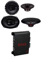2) Rockford Fosgate R169X3 6x9" 260W + 2) 6.5" 180W 3-Way Speakers + 400W Amp