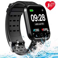 Fitness Smart Watch with Heart Rate Blood Pressure Sleep Monitor IP67 Waterproof Activity GPS Tracker Call/Message Remind Sports Wristband with Magnetic Charger for Men Women iOS/Android Father's Day