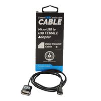 TVM.Bio Micro USB to USB Female Adapter - Plug & Play Our Smart Card or USB Flash Anywhere - Compatible with MacBook, Mobiles & All C-Type Devices - Extra Long Data Transmit Cabel for Comfortable Use