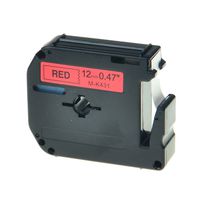 GREENCYCLE 1PK Black on Red Label Tape Compatible for Brother MK431 M-K431,1/2 Inch,PT-85 Labeling Maker (1PK MK431)