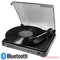 iTrak BT2938 Turntable, 3 Speed Turntable, Bluetooth Connectivity, USB-to-PC Record,