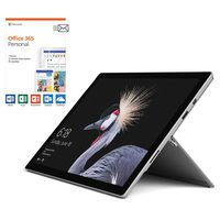 Microsoft Surface Pro FNW-00001 2-in-1 Laptop, Intel Core i5-7300U, 4GB RAM, 128GB SSD with Office 365 Personal Bundle (Renewed)