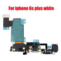 Afeax Compatible with OEM Original USB Charging Port Dock Connector Flex Cable + Microphone + Headphone Audio Jack Replacement Part for iPhone 6S Plus 5.5"（White for Silver/Gold/Rose Gold Phone