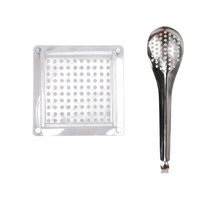 DUEBEL Caviar Maker Kit, 100 Holes Roe Sauce Maker Molecular Ggastronomy Kit Popping Boba Cuisine Spherification Kit Caviar Maker Box Spherification Spoon