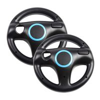 Generic 2 x Black Steering Mario Kart Racing Wheel for Nintendo Wii Remote Game