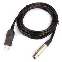 USB Male to XLR Female Microphone Cable for Windows 98SE 2000 XP VISTA Win7 Mac OS X 3M