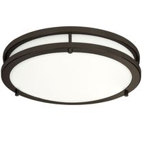 LB72121 LED Flush Mount Ceiling Light, 12 inch, 15W (150W Equivalent) Dimmable 1200lm, 4000K Cool White, Oil Rubbed Bronze Round Lighting Fixture for Kitchen, Hallway, Bathroom, Stairwell