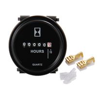 Runleader HM009 DC 6V to 80V Round Hour Meter Snap in Quartz Hour Meter Mechanical Timer for Boat Auto Atv Utv Snowmobile Lawn Mower Tractors Vehicle Cars Fork Lifts Trucks Marine Generator