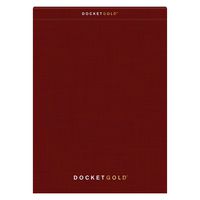 TOPS Docket Gold Graph Pads, 8-1/2" x 11-3/4", 4 x 4 Graph with Narrow Rule Back, Burgundy Cover, 80 Sheets (63752)