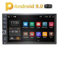 HIZPO Android 9.0 Octa Core Double Din Car Stereo Multimedia Headunit 32GB ROM with Navigation, WiFi, Support Fastboot, Backup Camera, USB SD, AUX