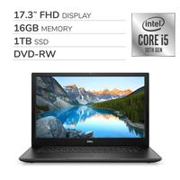 Dell Inspiron 17 3793 2020 Premium 17.3" FHD Laptop Notebook Computer, 10th Gen 4-Core Intel Core i5-1035G1 1.0 GHz, 16GB RAM, 1TB SSD, DVD,Webcam,Bluetooth,Wi-Fi,HDMI, Win 10 Home