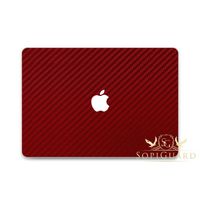 SopiGuard Wine Red Carbon Fiber Vinyl Skin Full Body for Apple MacBook Air 13