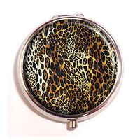 LCTCKP Leopard Skin Custom Fashion Hot Round Pill Box Decorative Metal Western Medicine Tablet Container Box