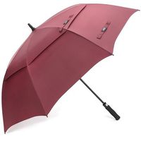 G4Free 68 Inch Automatic Open Golf Umbrella Double Canopy Extra Large Oversize Windproof Waterproof Stick Umbrellas(Wine Red)
