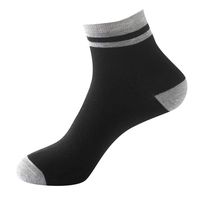 ❤Ywoow❤  1Pair Mens Non Elastic 100% Pure Cotton Socks Comfort Soft Grip Diabetic (Black)
