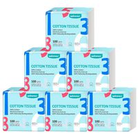 Winner Baby Dry Wipe, 100% Cotton, 600 Count Unscented Cotton Tissues for Baby's Sensitive Skin