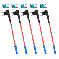 Mini Blade Fuse Holder - Muhize Fuse Tap 12V Car Add-a-circuit Fuse TAP Adapter with 15 Amp Mini ATM APM Blade Fuse (5 Pack)