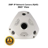 Ares Vision 2mp IP Network POE Fish-Eye 180 Degree Super Wide View CCTV Camera w/IR Night Vision, Flush Mount