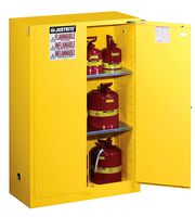 Justrite 894520 Sure-Grip EX Flammable Safety Cabinet, 2 Door, Self Closing, Dimensions (H x W x D): 44 x 43 x 18 inch (1651 x 1092 x 457 mm); 45 gal. (170L)