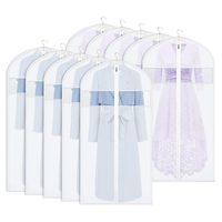 Zilink Garment Bags Suit Bag for Storage 54-inch with Clear Window Dust-Proof Suit Protector Bags for Winter-Coat, Long Dress Clothes Closet Storage, Set of 10