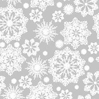 Hampshire Paper 30-Inch-Wide Krystalphane Decorated Cellophane, 1 Roll 100 Feet Long - White Crystal Snowflakes Design