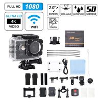 Mugast WiFi Sports Camera,4K HD Action Camcorder with 30M Waterproof Shell and 2in LCD Screen for Skiing, Swimming, Riding, etc