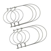 Happy Shopping Time Silver Stainless Steel Wire Handles (Handle-Ease) Mason, Ball, Canning Jars (6 Pack, Wide Mouth)