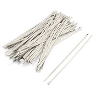 Uxcell Stainless Steel Self-Lock Cable Ties/Wire Strap,300 mm Length, 100 Piece