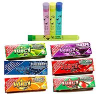 Juicy Jay's Mixed 1 1/4 Flavored Cigarette Rolling Papers Variety Pack (32 Pack x 6 = 192 Papers) | Bundle with 4 Koala Doob Tubes - Classics Flavor