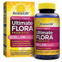 Renew Life Women's Probiotics 50 Billion CFU Guaranteed, 10 Strains, Shelf Stable, Gluten Dairy & Soy Free, 30 Capsules,  Ultimate Flora Women's Vaginal