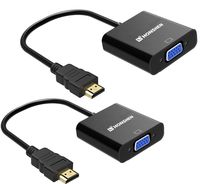 HDMI to VGA Adapters 2 Pack HONSHEN 1080P HDMI Male to VGA Female Video Converter Adapter Cable for PC Laptop HDTV Projectors and Other HDMI Input Devices