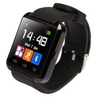 U8 Bluetooth Smart Watch Wristwatch Phone with Camera Touch Screen for Android OS and iOS Smartphone Samsung Smartphone (Black)