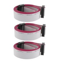 Uxcell IDC Flat Ribbon Cable, 2.54 mm Pitch, 16 Pin, 100 cm Length, 3 Pieces