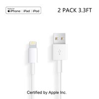 Apple Original Charger [Apple MFi Certified] Lightning to USB Cable Compatible iPhone X/8/7/6s/6/plus/5s/5c/SE,iPad Pro/Air/Mini,iPod Touch(White 1M/3.3FT) Original Certified 2PACK