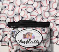 'NUGGLEBUDDY Microwavable Moist Heat & Aromatherapy Organic Rice Pack. Fun Fabric for Baseball Players and Fans! with SPEARMINT EUCALYPTUS Aromatherapy.