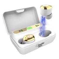 ELECDER D12 True Wireless Earbuds Bluetooth 5.0 Headphones in Ear with Microphone, LED Battery Digital Display, IPX5 Waterproof, Charging Case for Workout, Running (White)